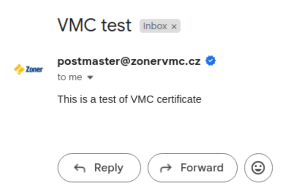 A VMC és a feladó logojának megjelenítése a Gmailben